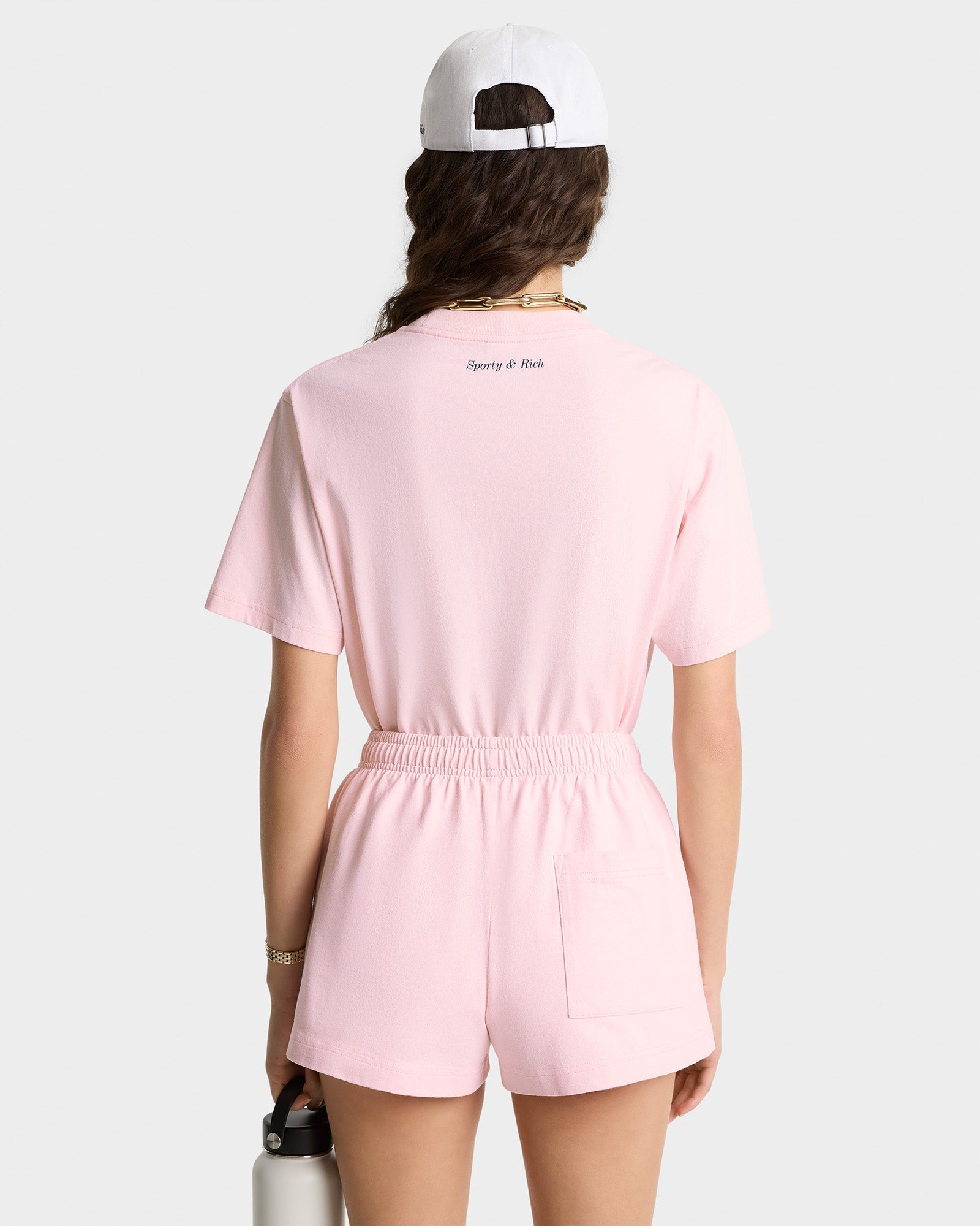 T-shirt Eden Crest avec écusson - Pink Dolphin