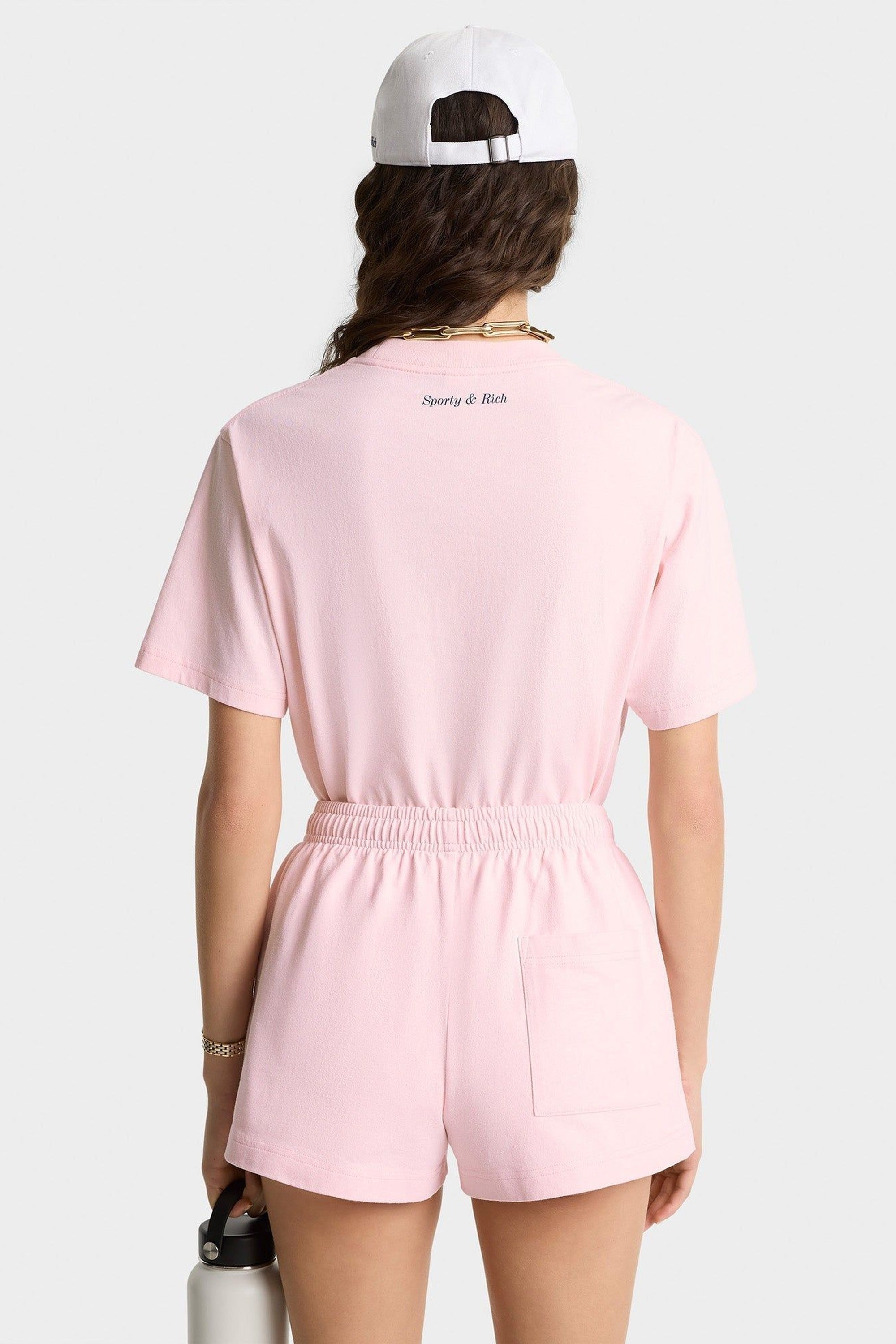 T-shirt Eden Crest avec écusson - Pink Dolphin