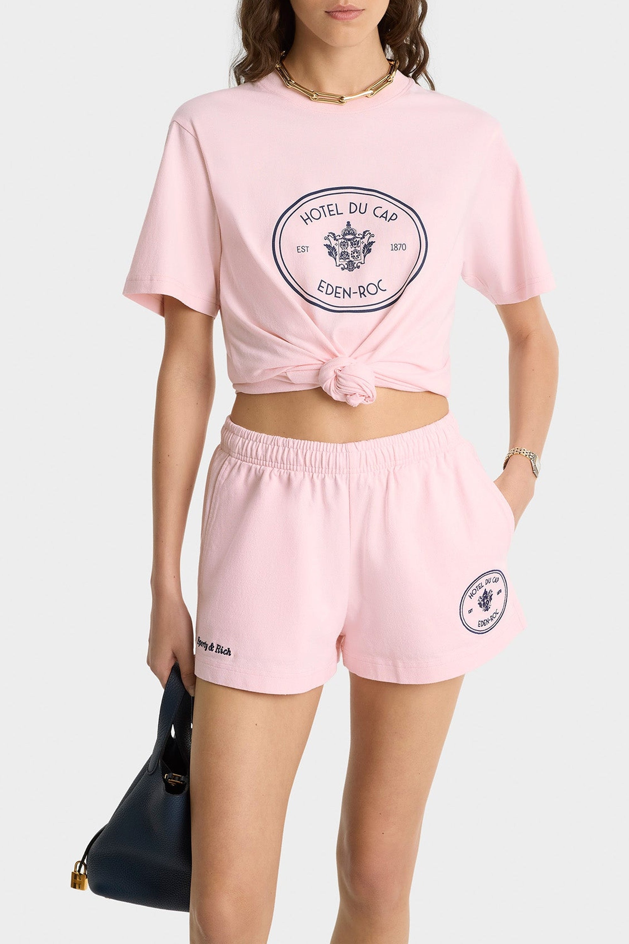 Short Eden Crest à broderie - Pink Dolphin