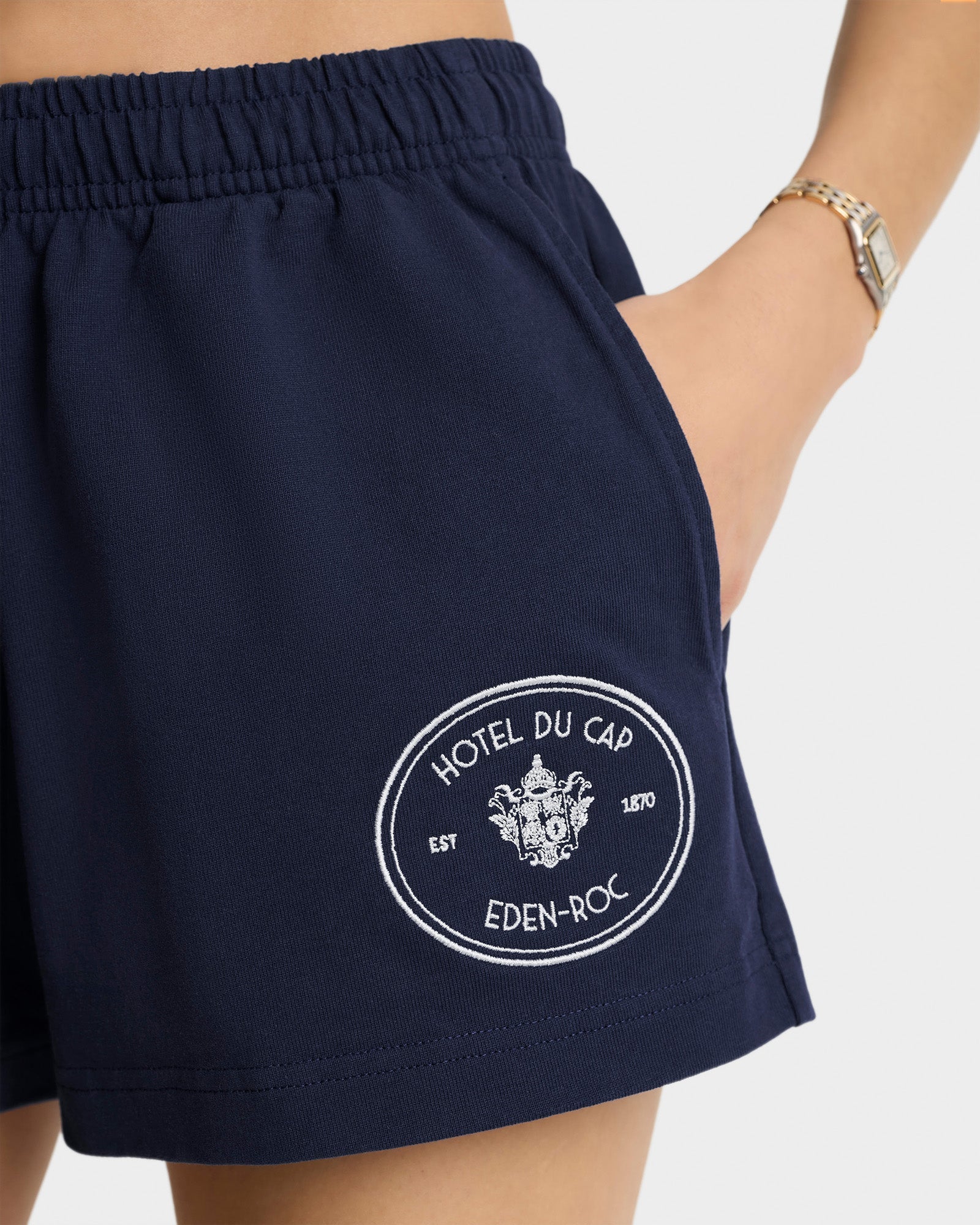Short Eden Crest à broderie - Dark Navy