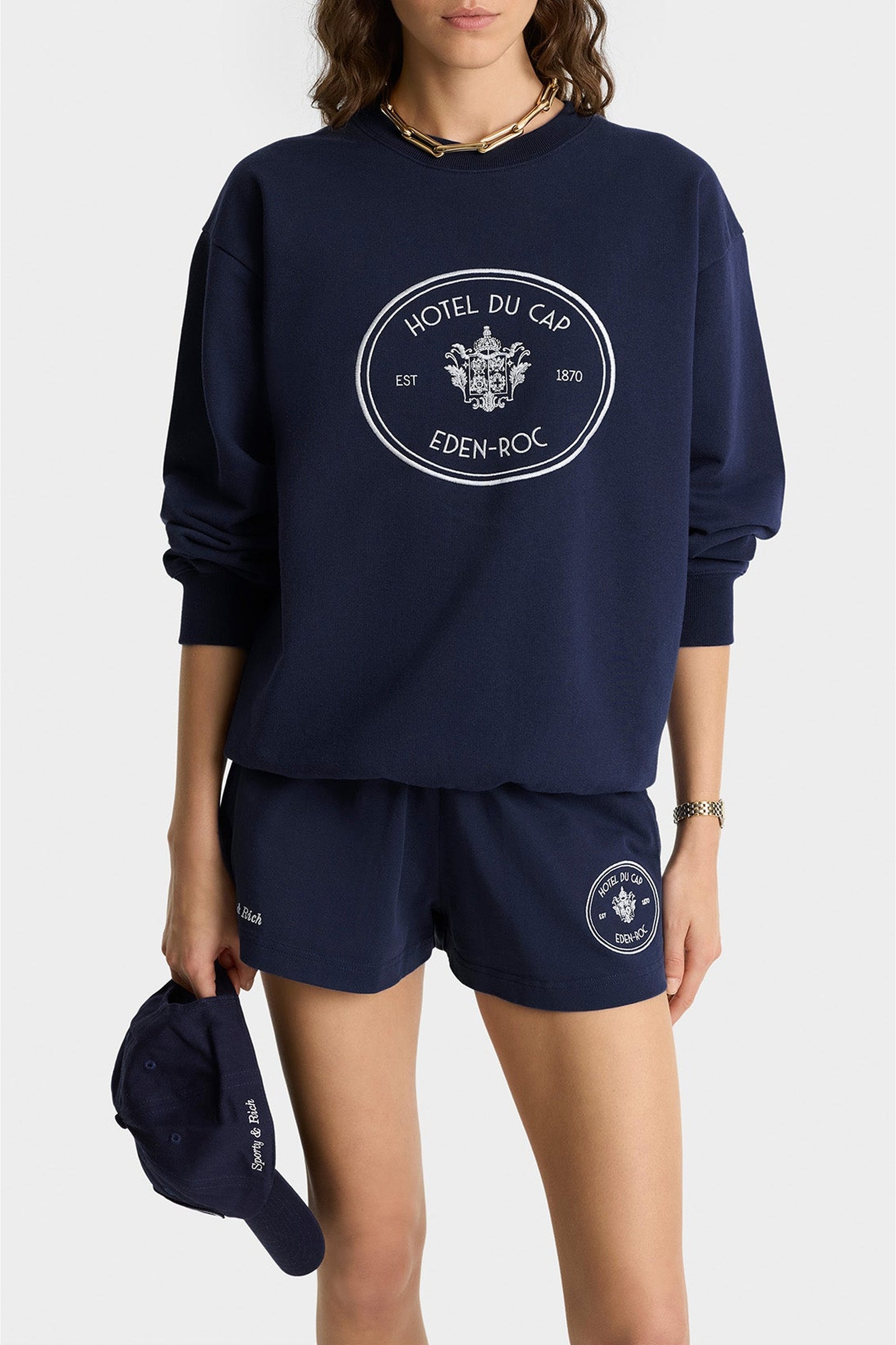 Eden Crest Sweatshirt with embroidery - Dark Navy