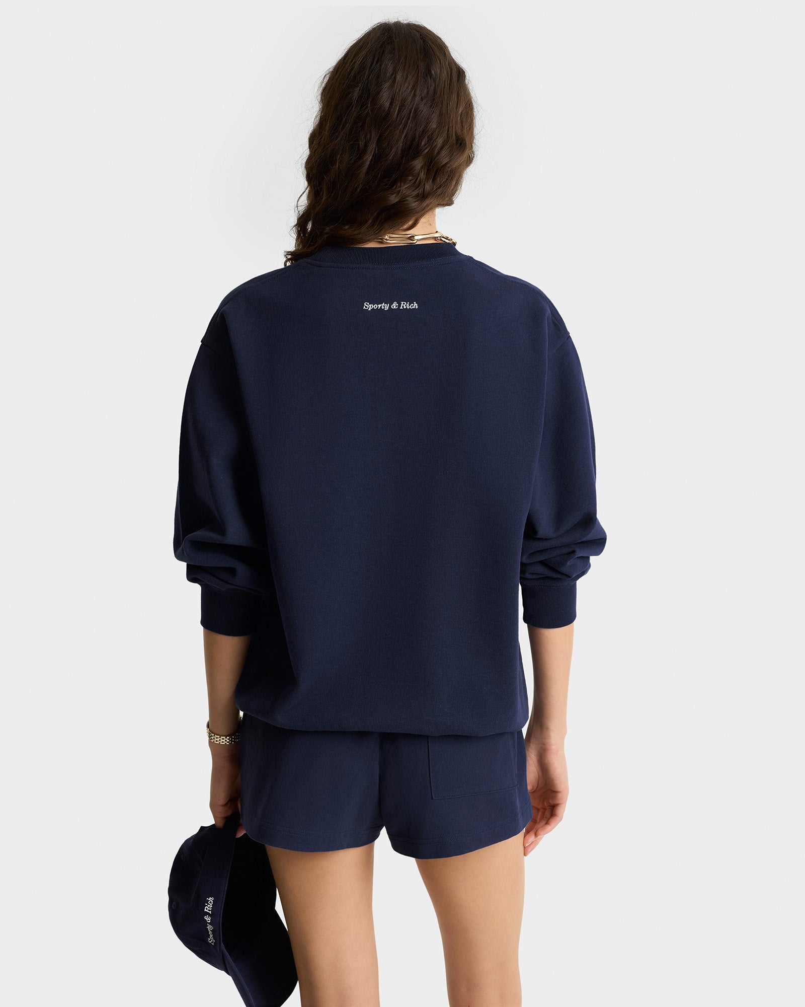 Eden Crest Sweatshirt with embroidery - Dark Navy