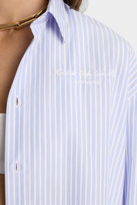 Chemise Eden Script oversize à rayures - Blue & White Stripe
