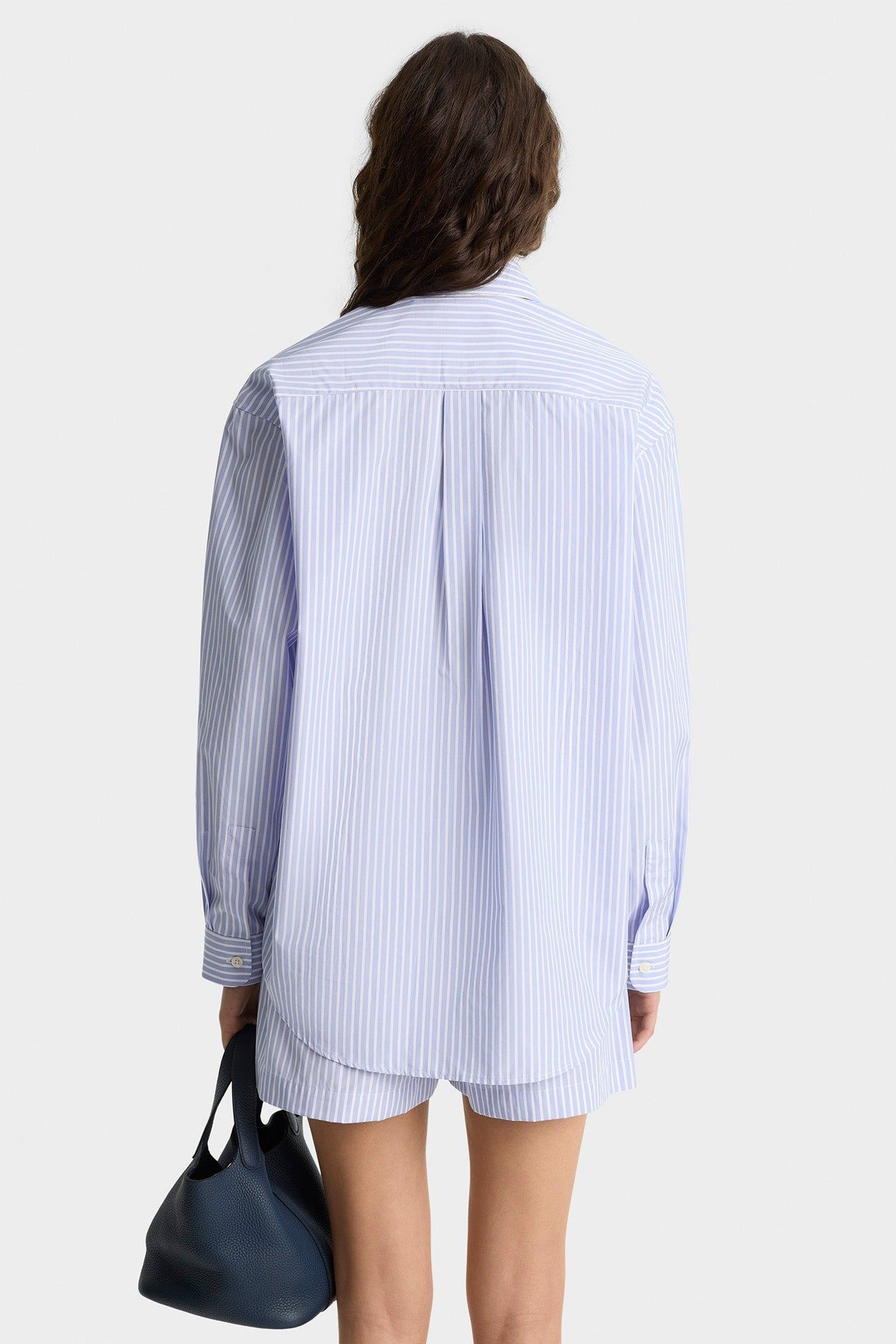 Chemise Eden Script oversize à rayures - Blue & White Stripe