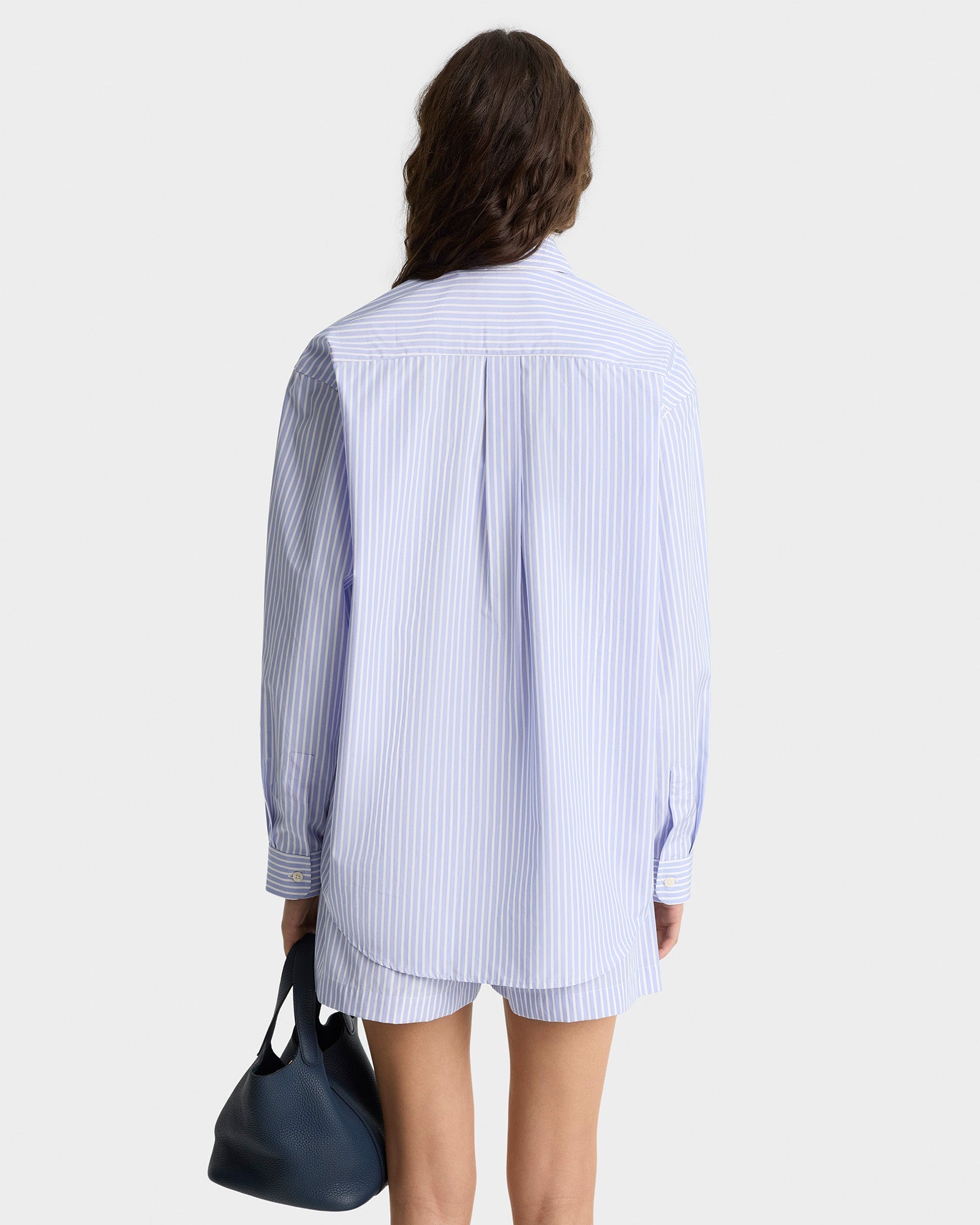 Chemise Eden Script oversize à rayures - Blue & White Stripe