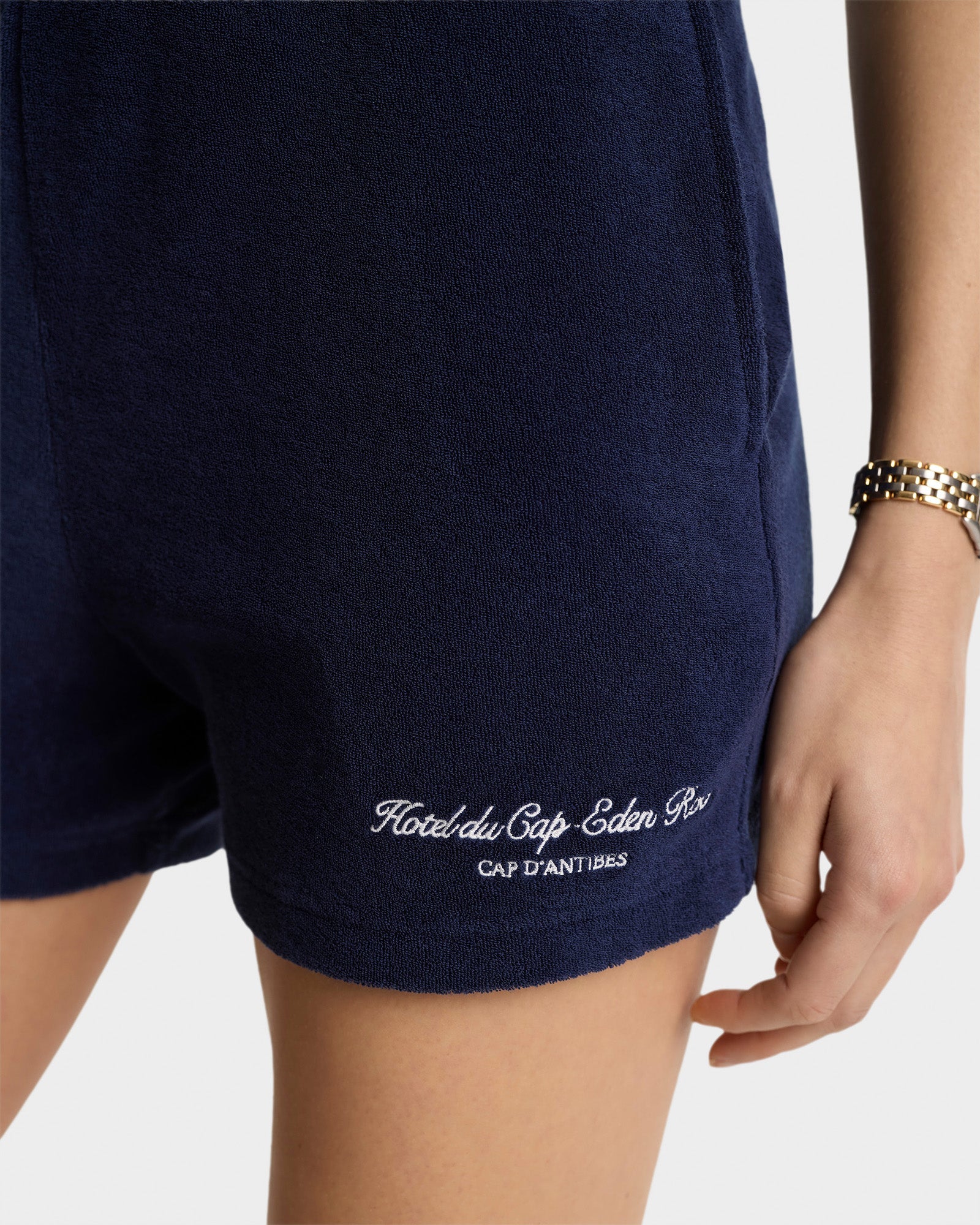 Short Eden Script en velours - Dark Navy