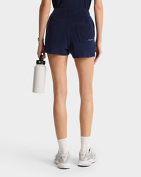 Short Eden Script en velours - Dark Navy