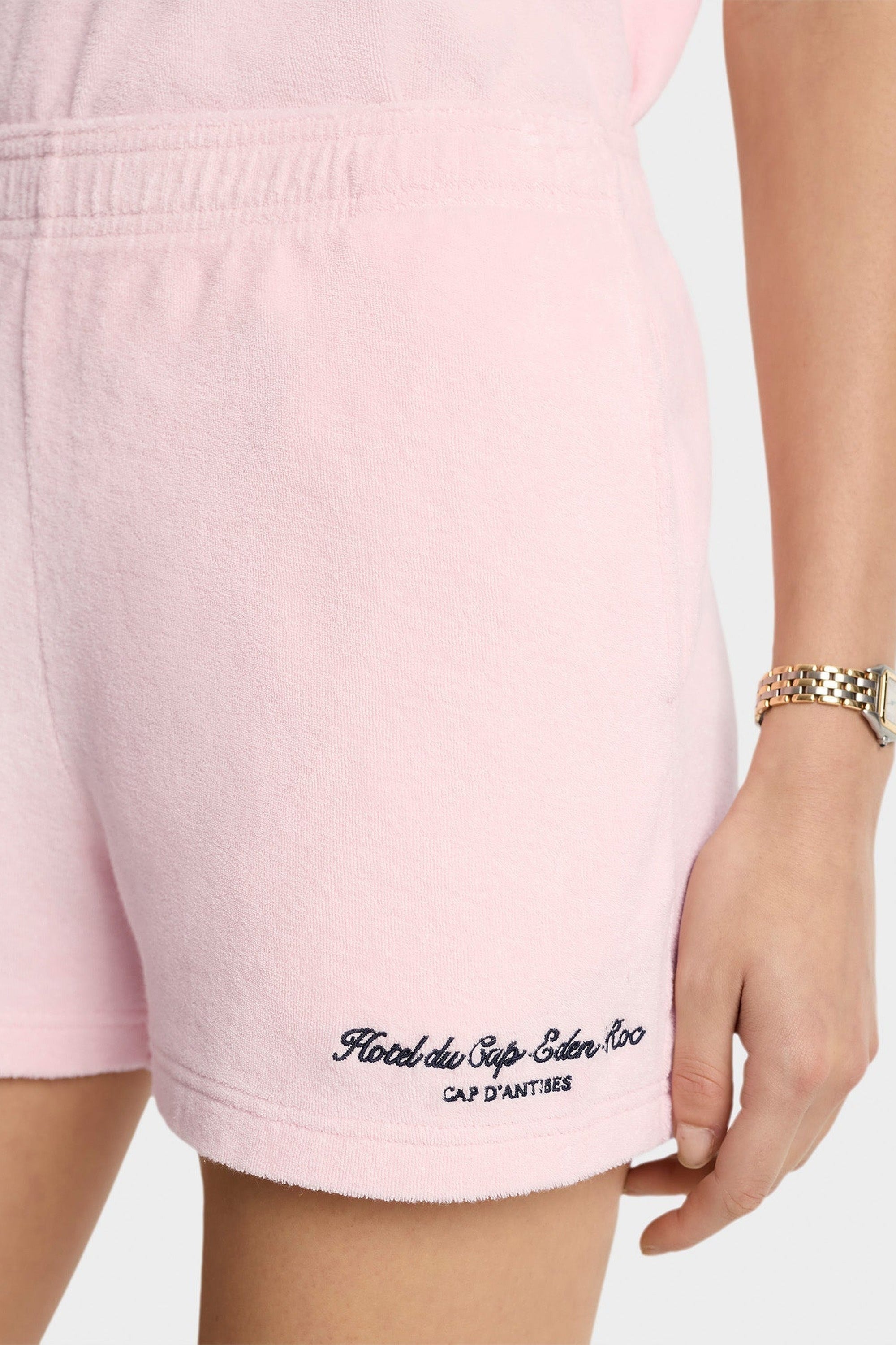 Short Eden Script en velours - Pink Dolphin