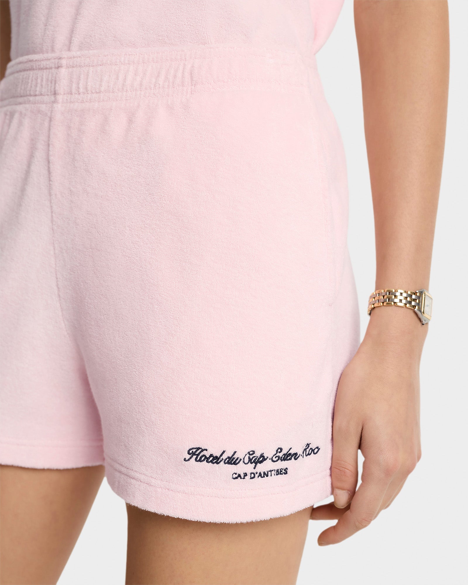 Short Eden Script en velours - Pink Dolphin