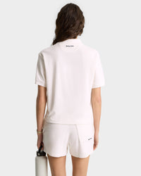 Polo Eden Script brodé en velours - White