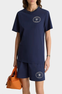 Kennedy Crest T-Shirt - Navy & White