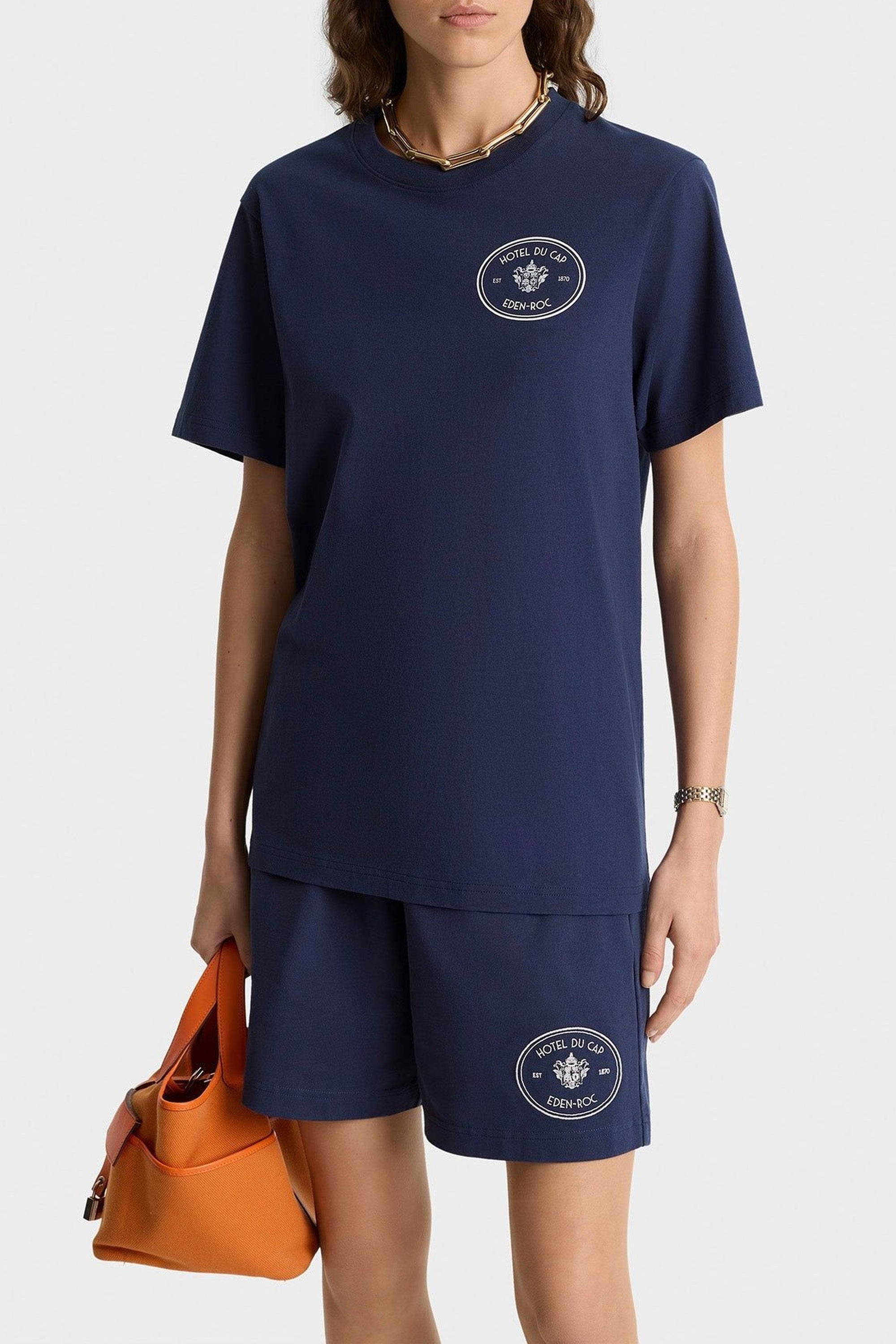 Kennedy Crest T-Shirt - Navy & White