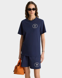 Kennedy Crest T-Shirt - Navy & White