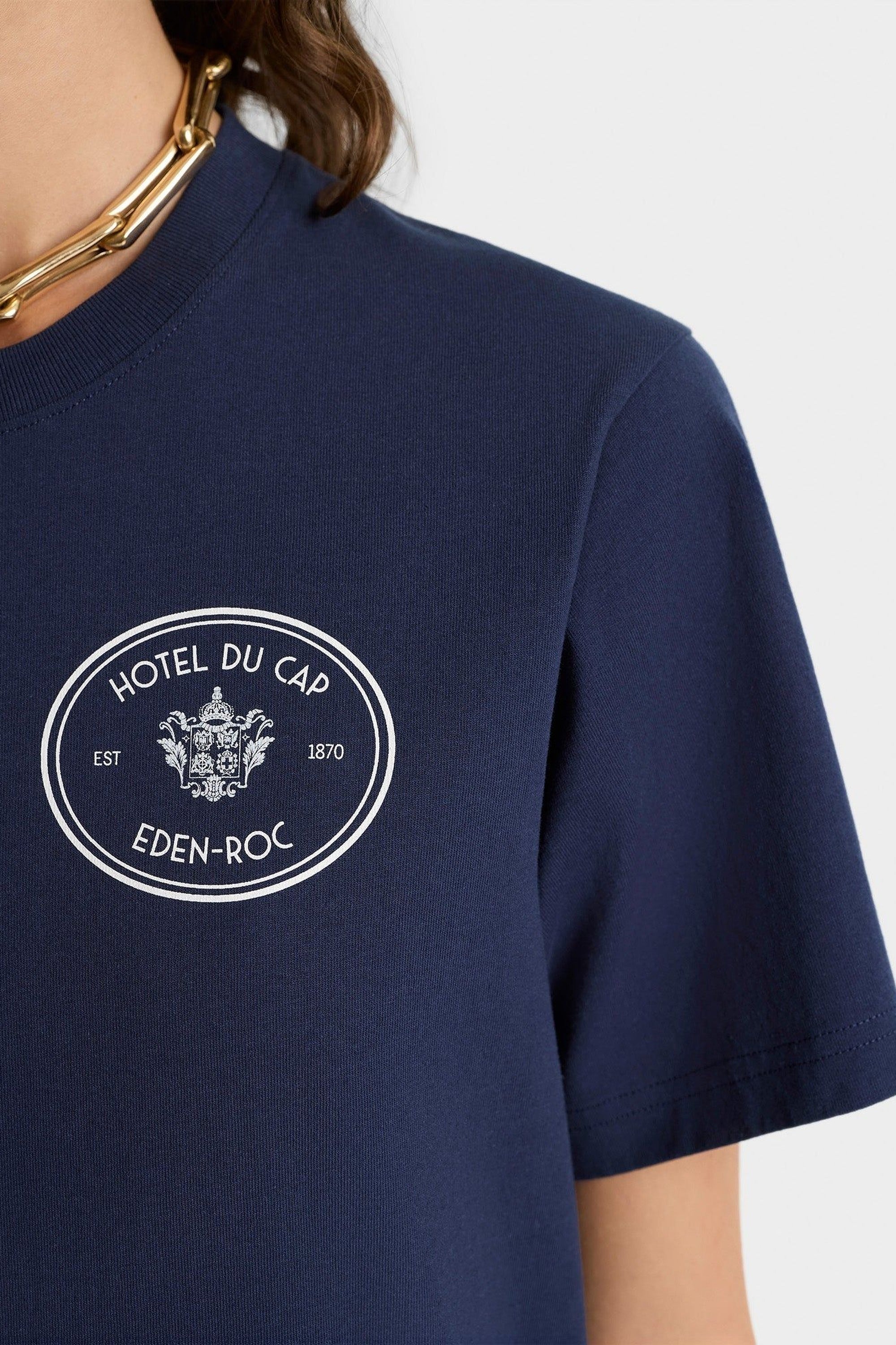 Kennedy Crest T-Shirt - Navy & White