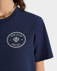 Kennedy Crest T-Shirt - Navy & White