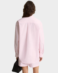 Chemise Eden Script oversize à rayures - Pink & White Stripe