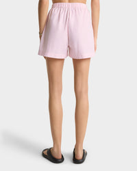 Short boxer Eden Script à rayures - Pink & White Stripe