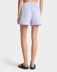 Short boxer Eden Script à rayures - Blue & White Stripe