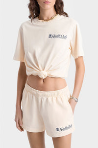 Short à poches avec impression - Cream