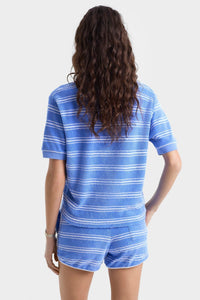 Polo SRC à rayures en velours - Juniper