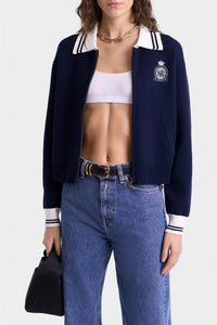Cardigan à zip à poches - Dark Navy