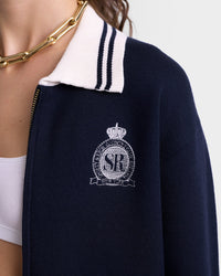 Cardigan à zip à poches - Dark Navy