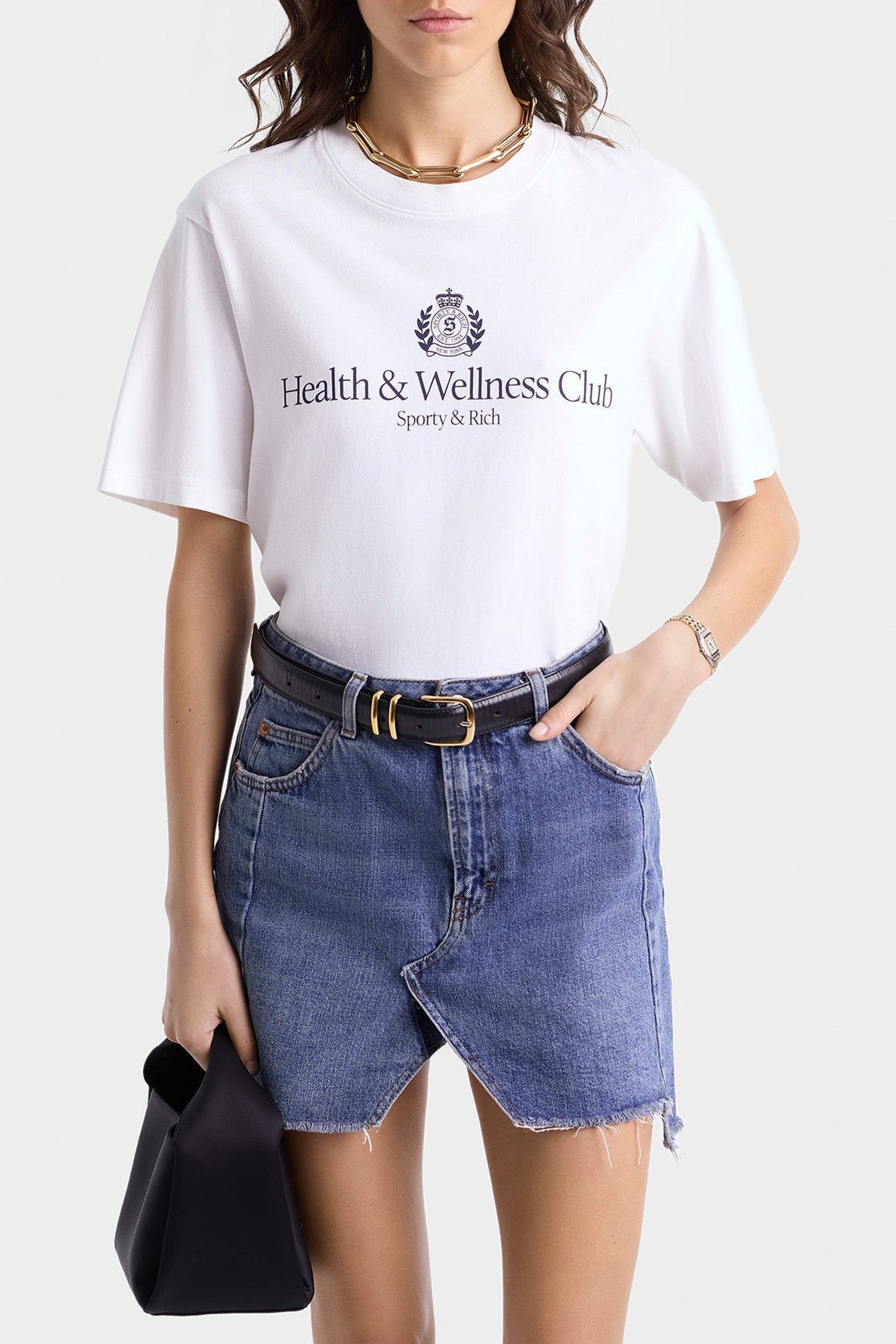 T-shirt H&W Crest à impression - White