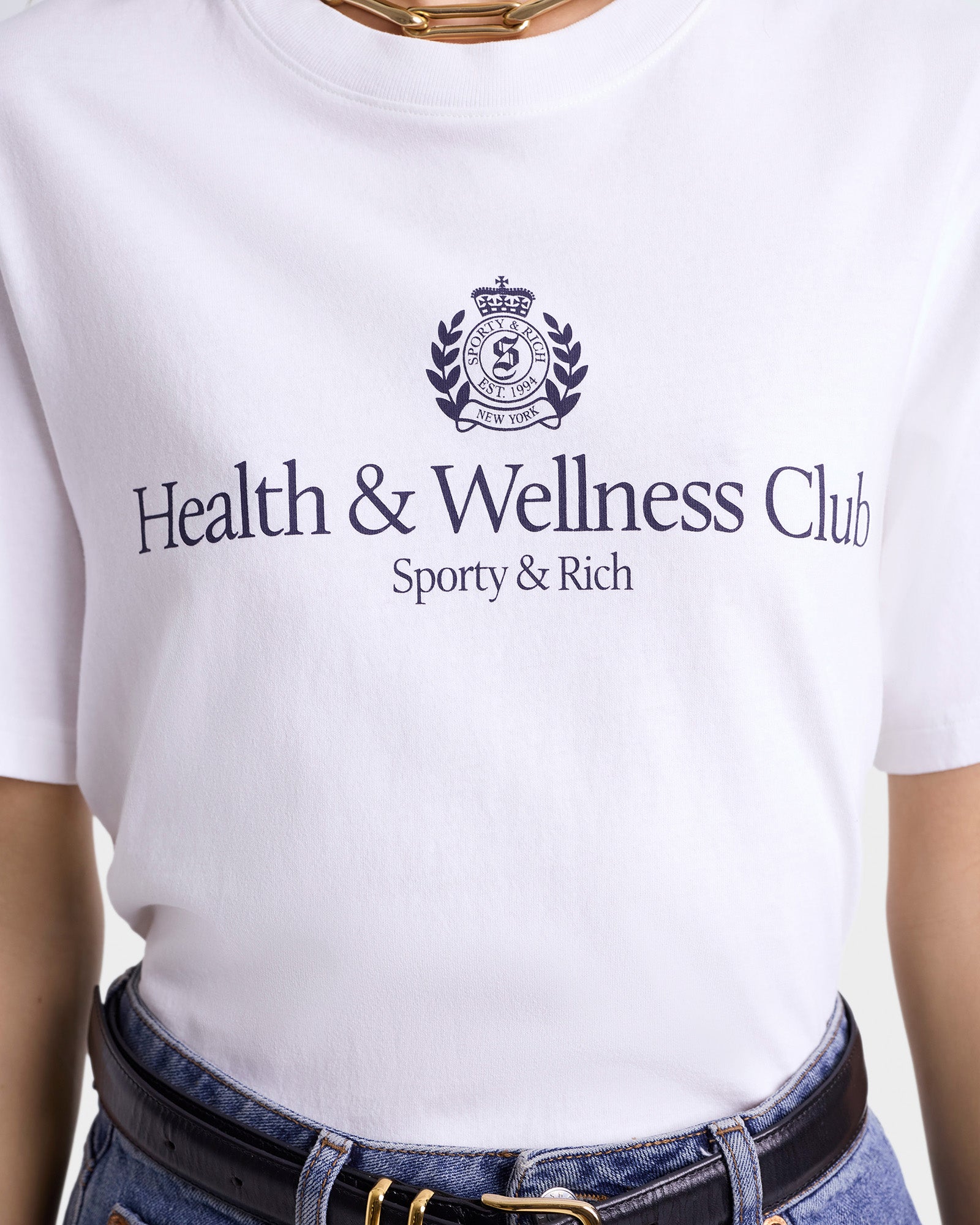 T-shirt H&W Crest à impression - White