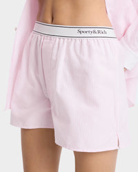 Striped boxer shorts - Pink & White Stripe