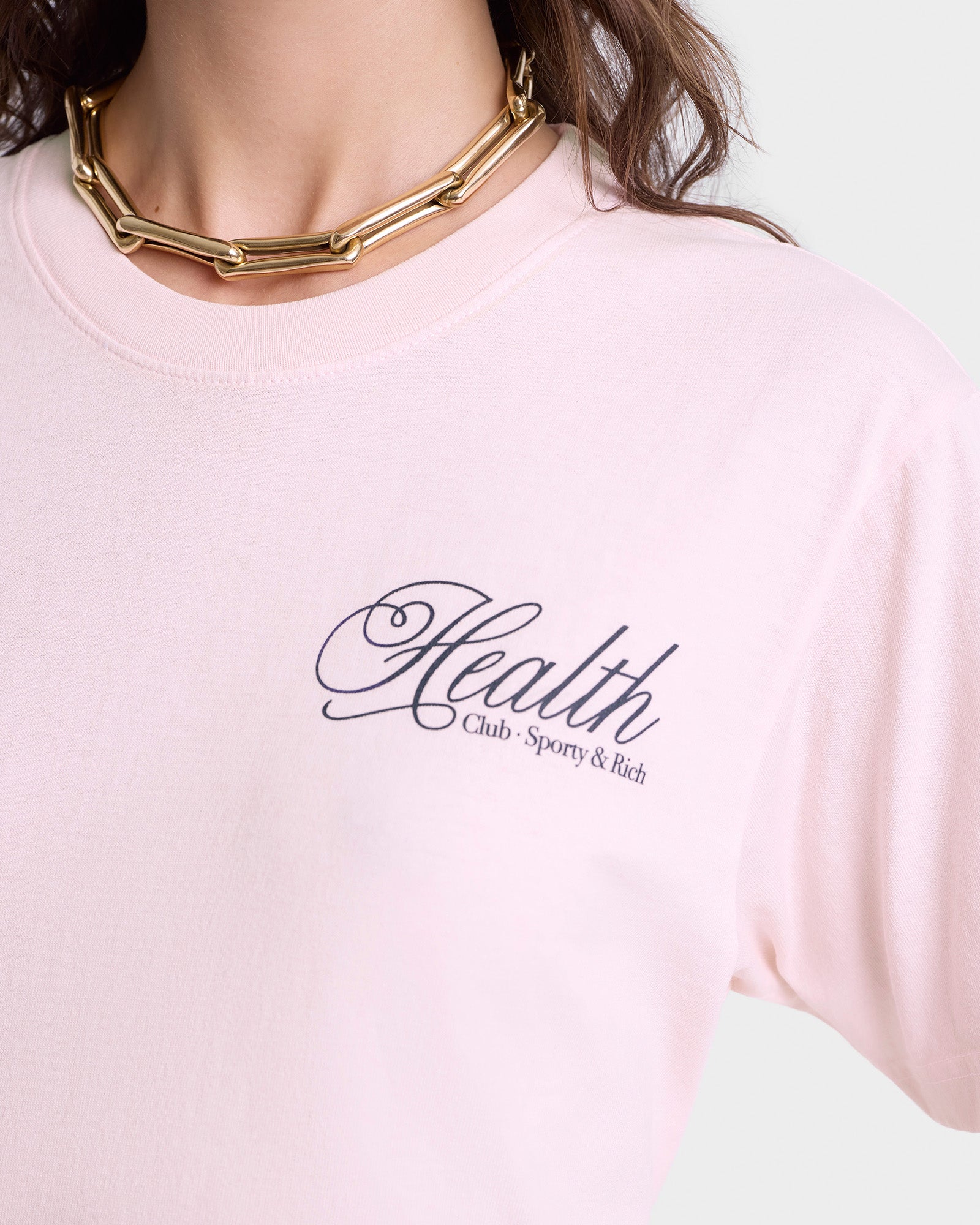 T-shirt Health Scirpt imprimé - Pink Dolphin