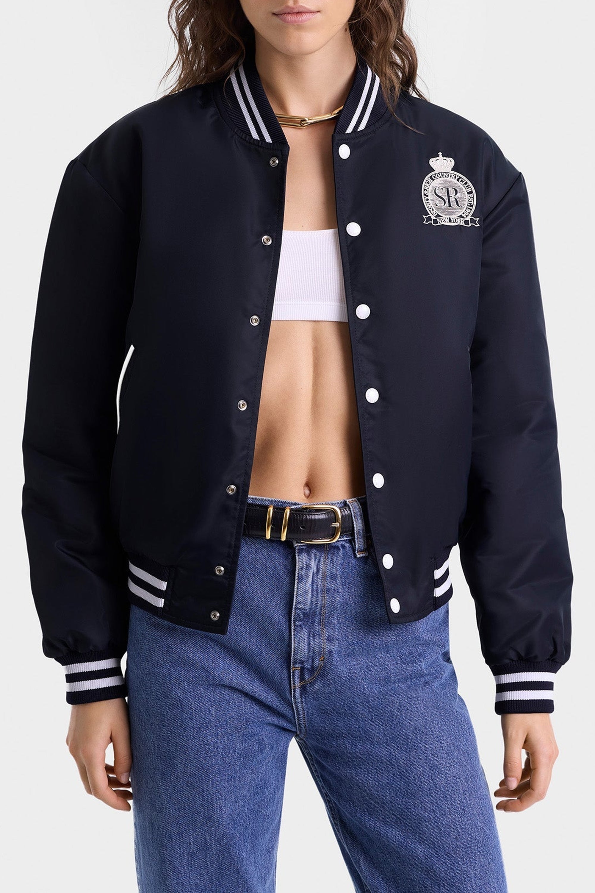 Veste bomber Varsity - Dark Navy
