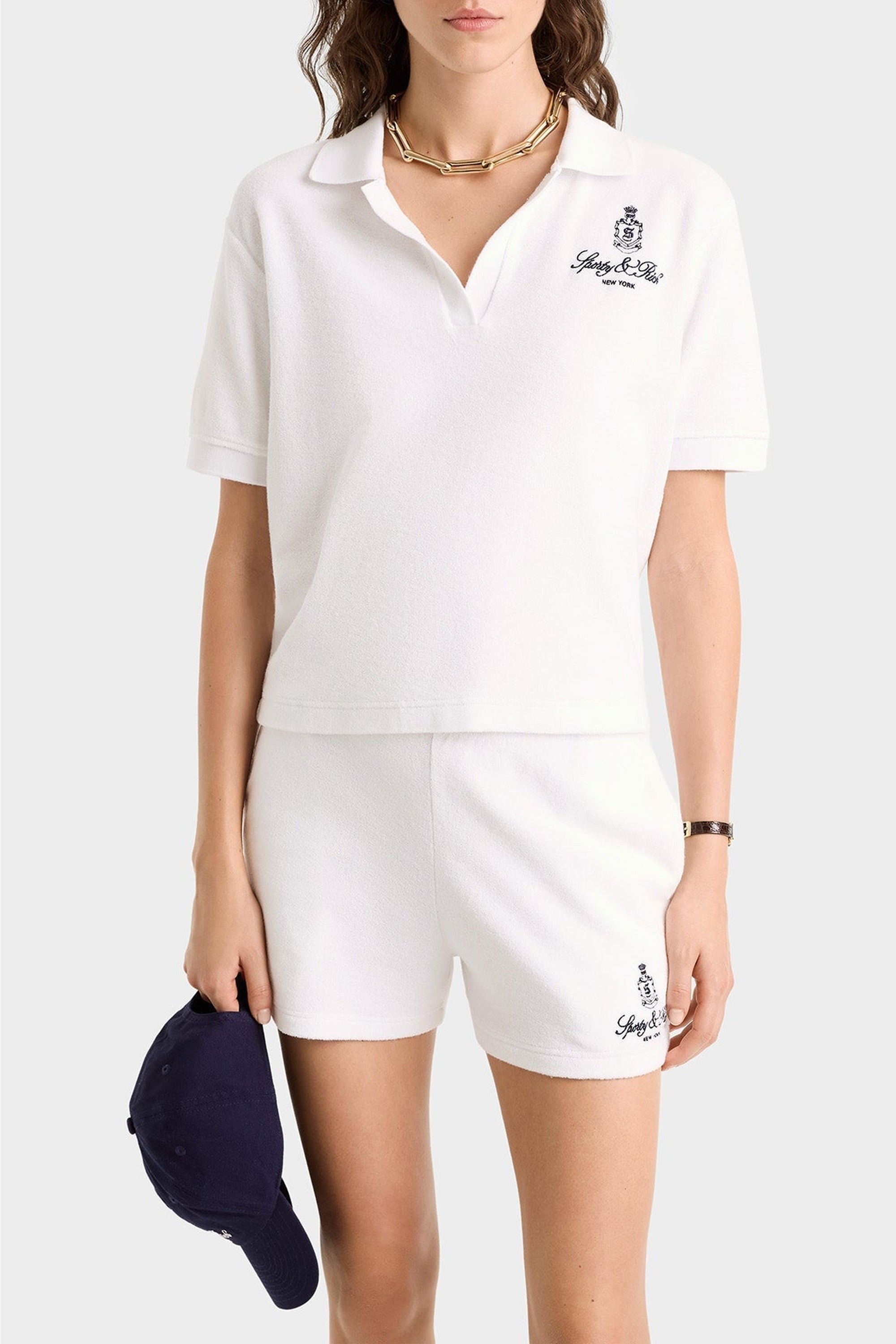 Polo Vendome en velours - White