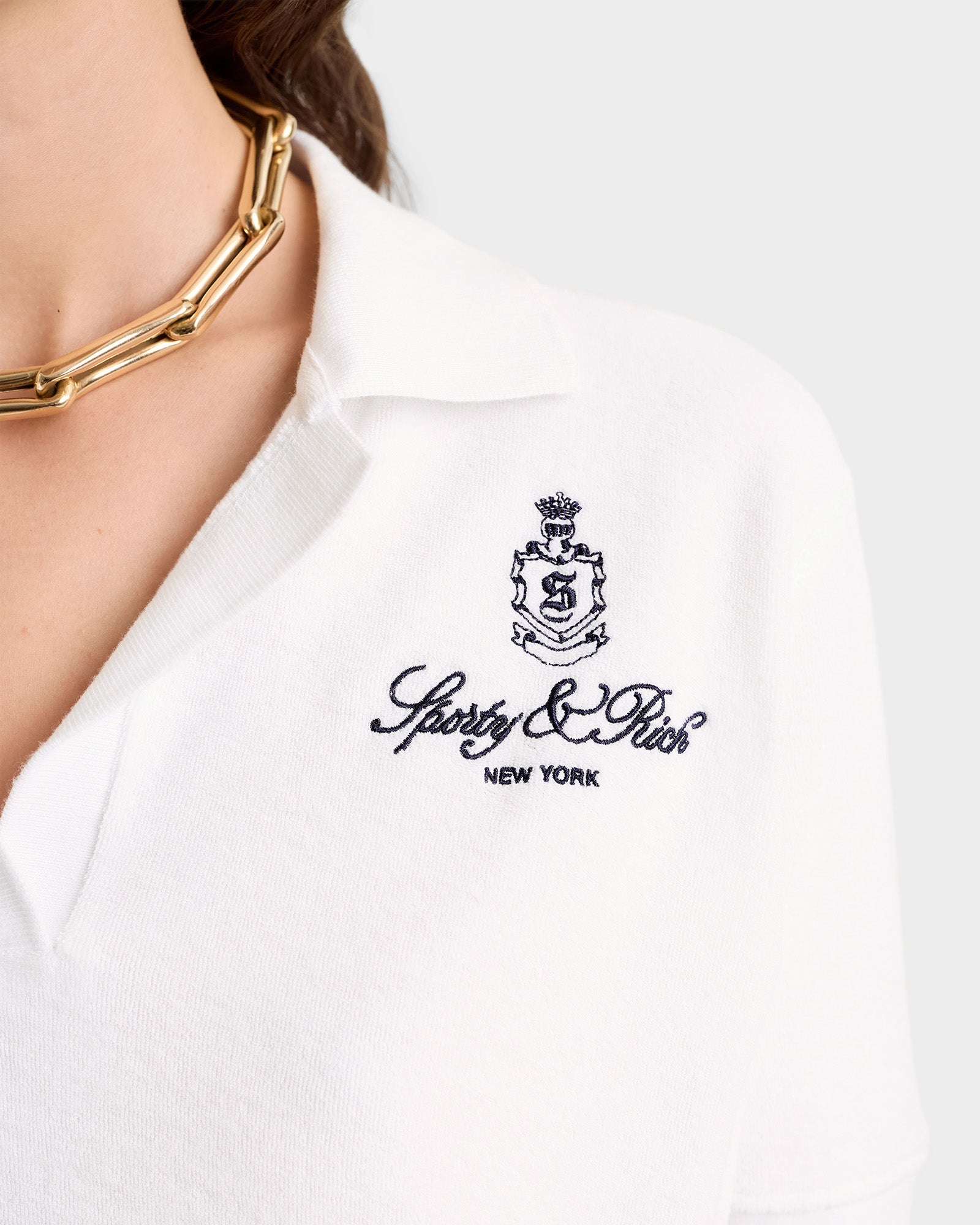 Polo Vendome en velours - White