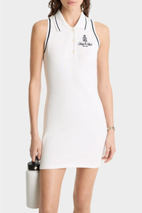 Robe polo Vendome en piqué - White