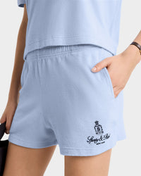 Short Vendome en velours - Ciel