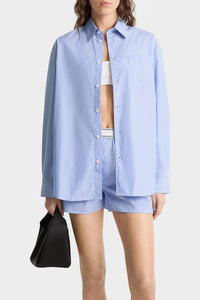 Chemise SRC oversize à rayures - Light Blue Striped