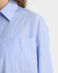 Chemise SRC oversize à rayures - Light Blue Striped