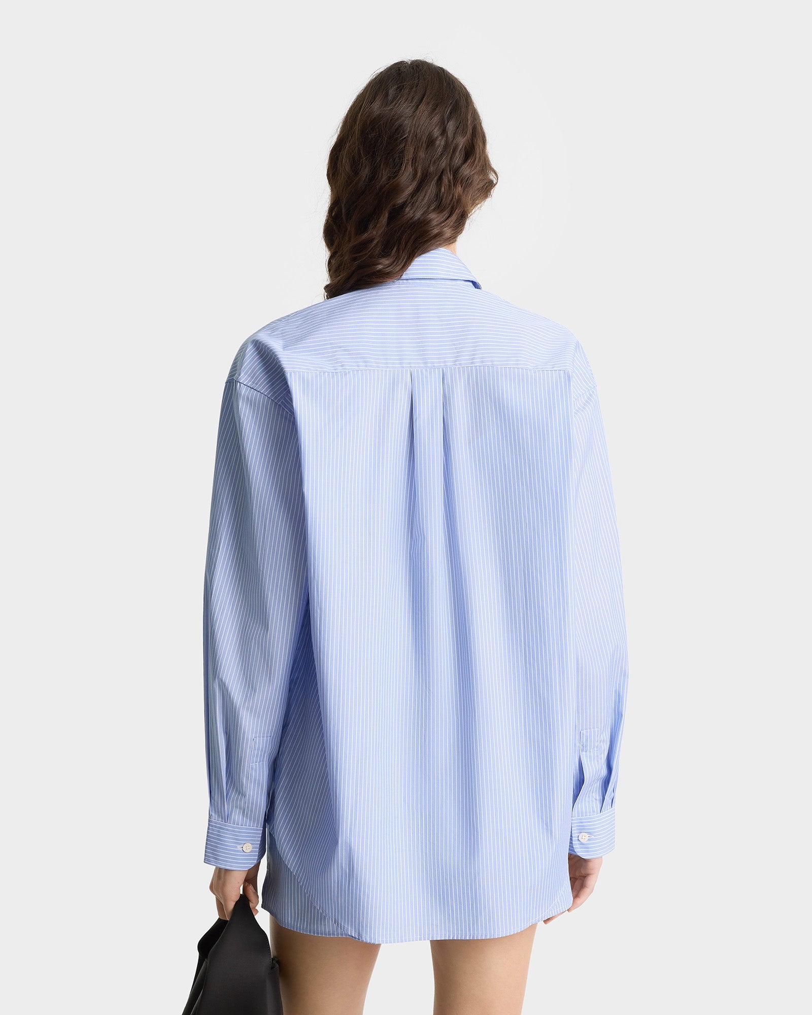 Chemise SRC oversize à rayures - Light Blue Striped
