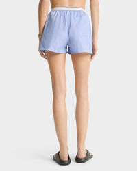 Short boxer Script à rayures - Light Blue Striped