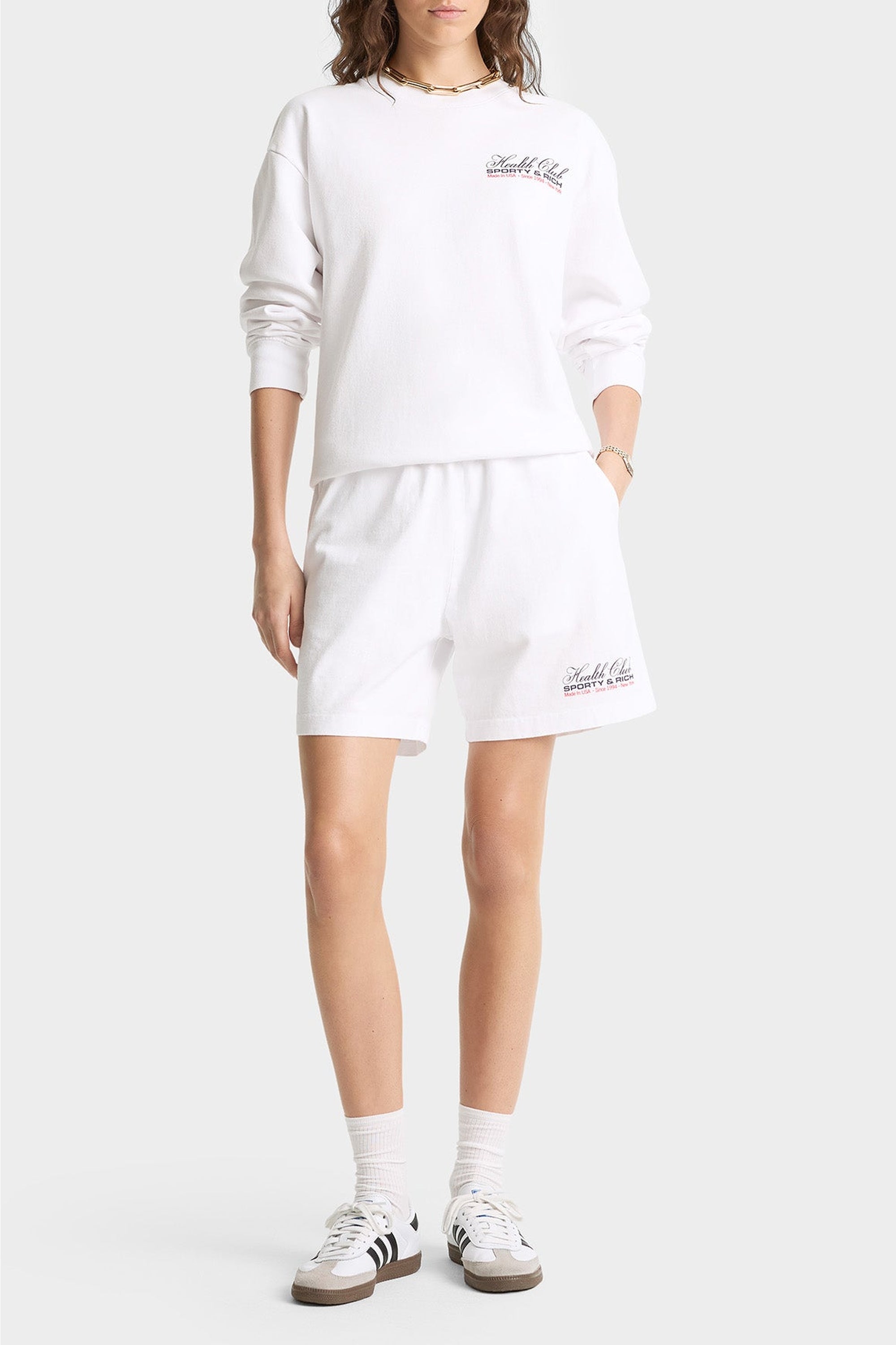 Sweatshirt Made In USA imprimé - White