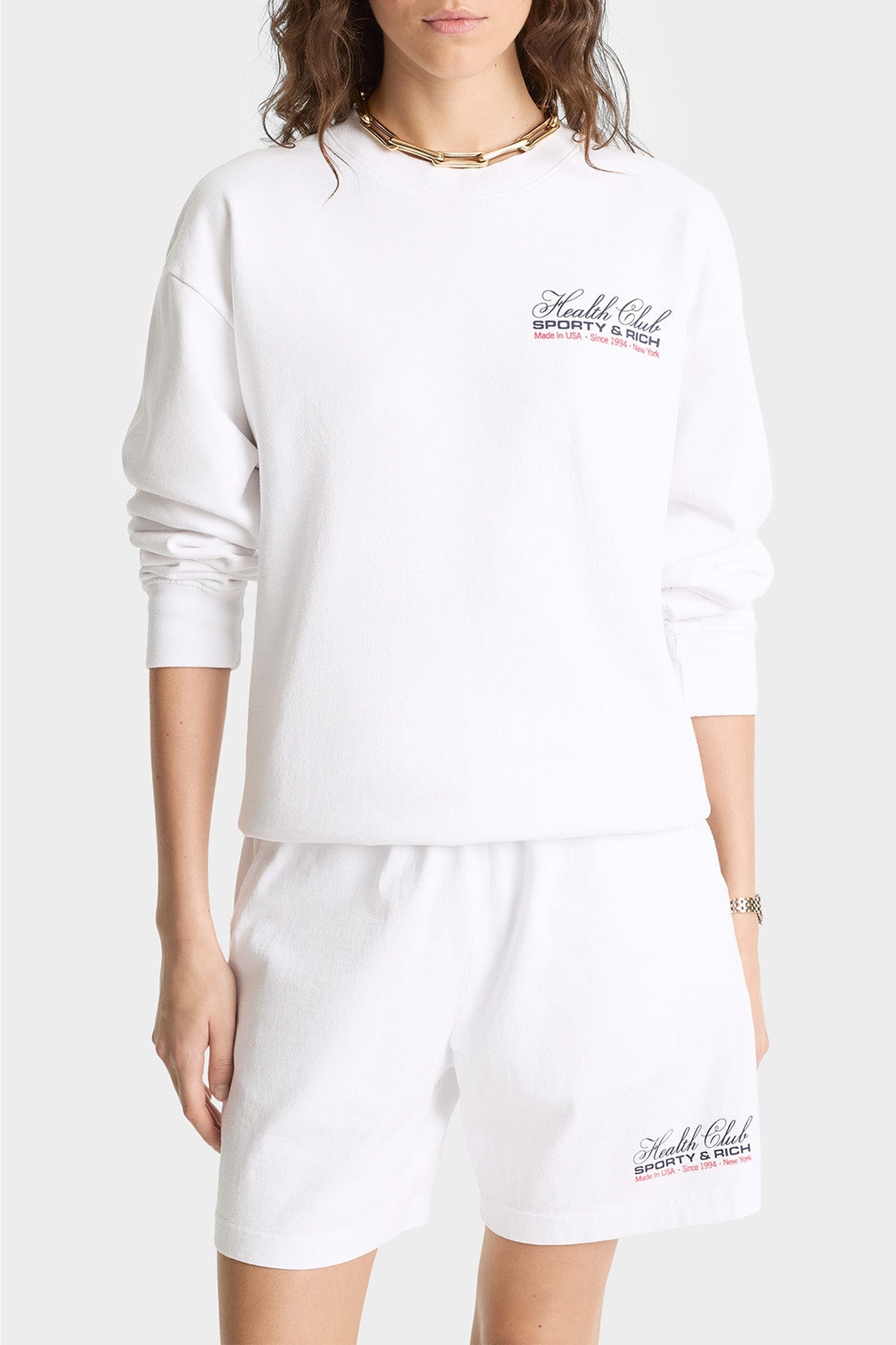 Sweatshirt Made In USA imprimé - White