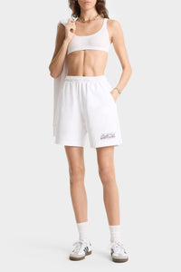 Short Made In USA à taille élastique - White