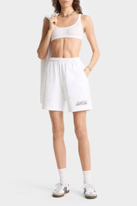 Short Made In USA à taille élastique - White