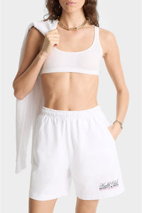 Short Made In USA à taille élastique - White