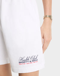 Short Made In USA à taille élastique - White