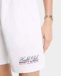 Short Made In USA à taille élastique - White