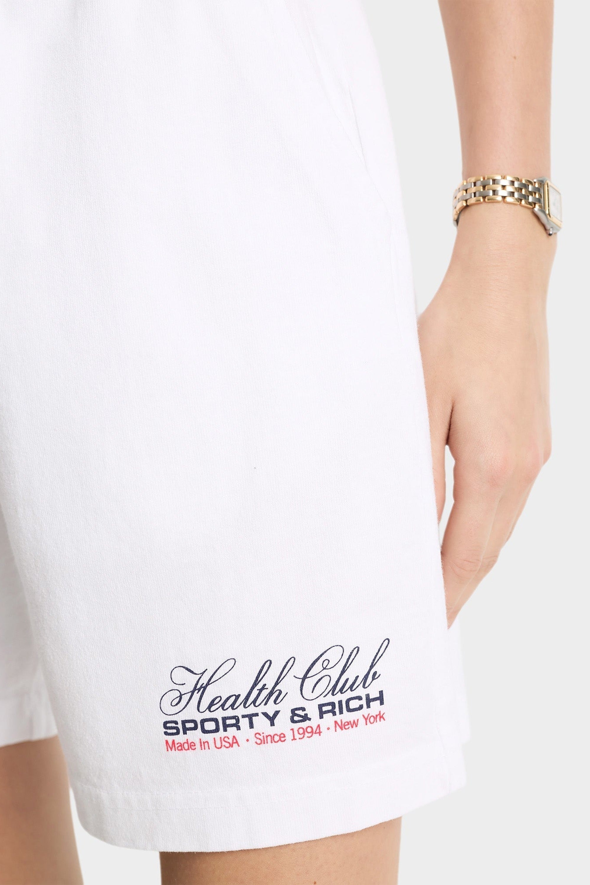 Short Made In USA à taille élastique - White