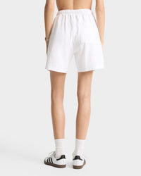 Short Made In USA à taille élastique - White