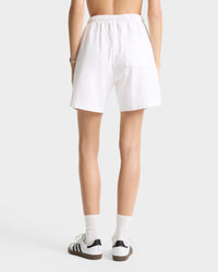 Short Made In USA à taille élastique - White