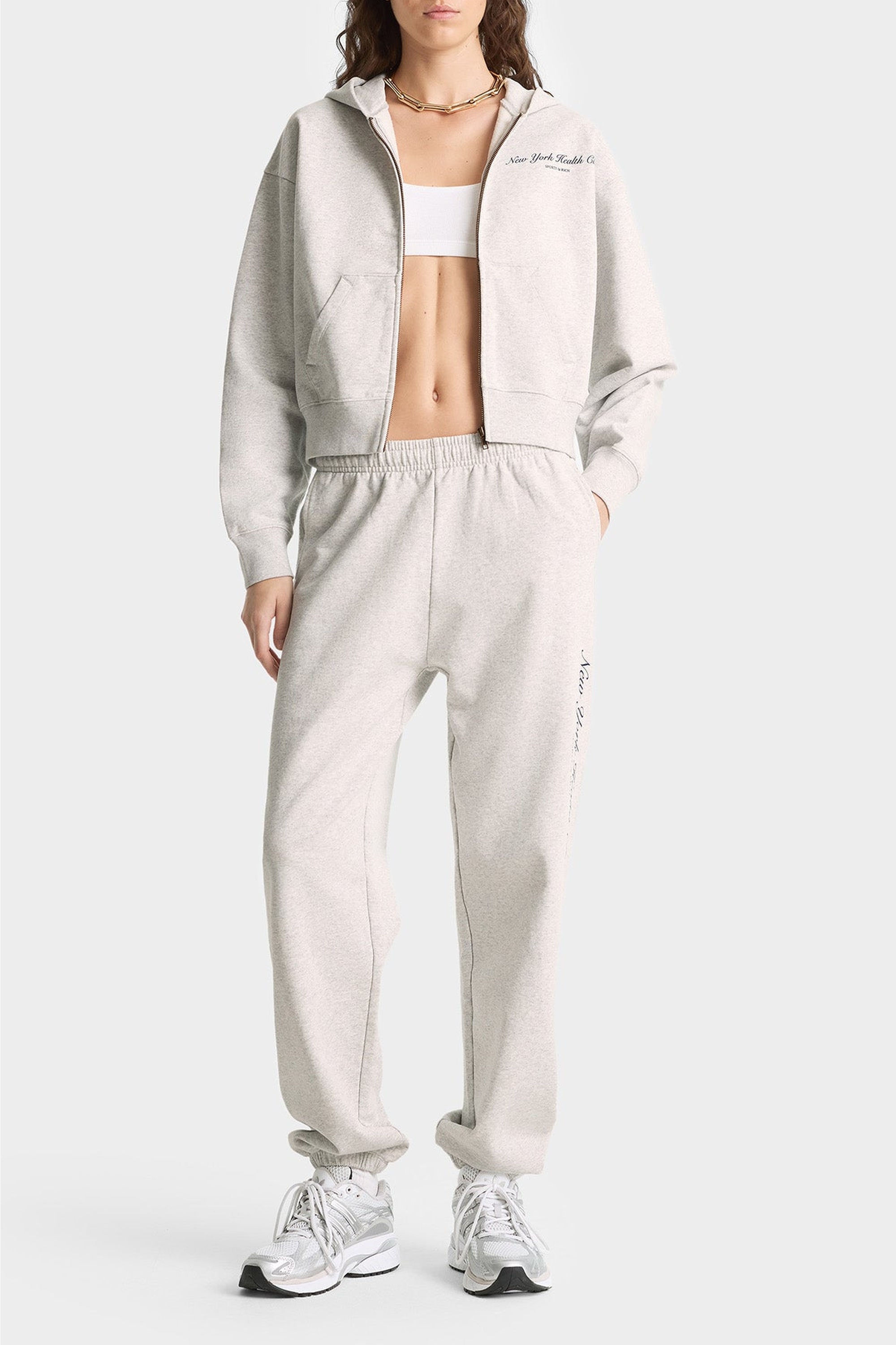 Sweat à capuche à zip - Heather Gray
